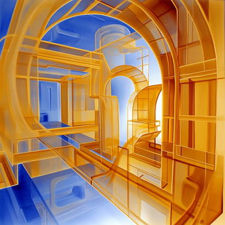 Linomyth style, Midjourney V6.1: technical infrastructure blueprint schematics