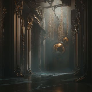 Orbiscript style, Midjourney V6.1: abstract 3D render