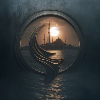 Orbiscript style, Midjourney V6.1: bold minimalist logo design for Istanbul city municipal services