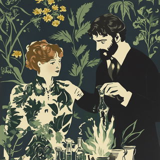 Cosmodance style, Midjourney V6.1: editorial illustration for popular scientific magazine cover