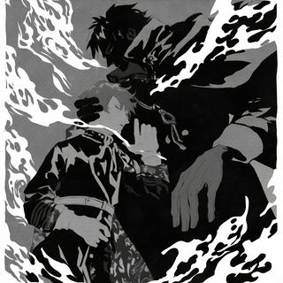 Cosmodance style, Midjourney V6.1: black-and-white manga comic strip