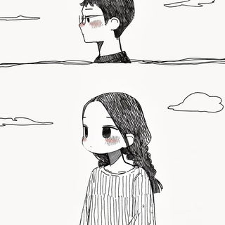Ruincandle Baroque style, Midjourney V6.1: black-and-white manga comic strip