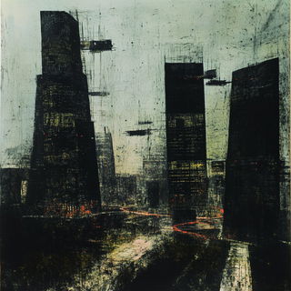 Damask Pyre Rocaille style, Midjourney V6.1: megacity with futuristic bioarchitecture