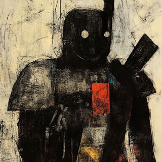Damask Pyre Rocaille style, Midjourney V6.1: concept art character design of retropunk steam knight