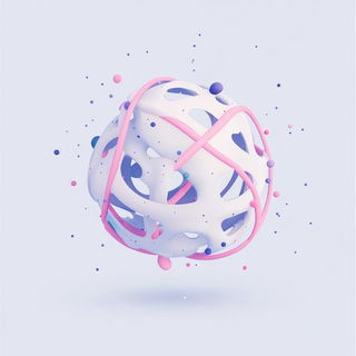 Bandglyph style, Midjourney V6.1: abstract 3D render