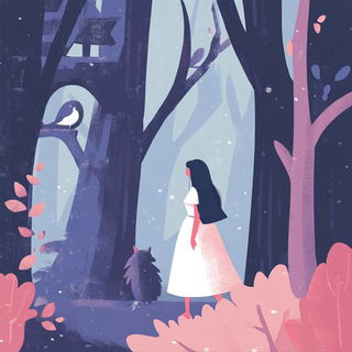 Bandglyph style, Midjourney V6.1: retro fairy-tale illustration