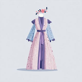 Bandglyph style, Midjourney V6.1: haute-couture fashion outfit