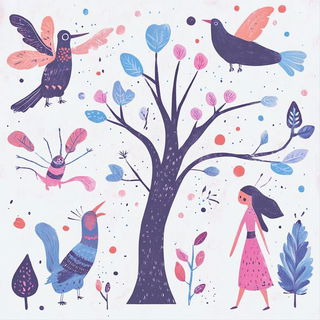 Bandglyph style, Midjourney V6.1: traditional folk art