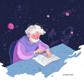 Bandglyph style, Midjourney V6.1: editorial illustration for popular scientific magazine cover
