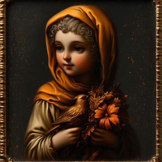 Ultramarine Resist style, Midjourney V6.1: classical 18th-century oil painting