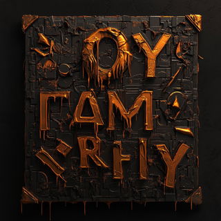 Ultramarine Resist style, Midjourney V6.1: typographic composition with large letters