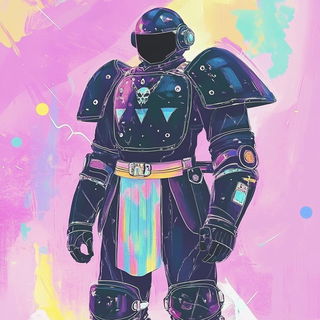 Glazeflora style, Midjourney V6.1: concept art character design of retropunk steam knight