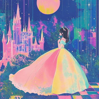 Glazeflora style, Midjourney V6.1: retro fairy-tale illustration