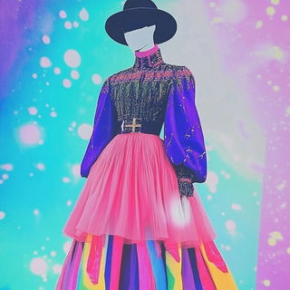 Glazeflora style, Midjourney V6.1: haute-couture fashion outfit