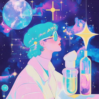 Glazeflora style, Midjourney V6.1: editorial illustration for popular scientific magazine cover