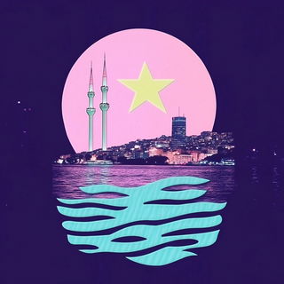 Glazeflora style, Midjourney V6.1: bold minimalist logo design for Istanbul city municipal services