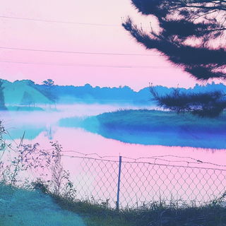 Glazeflora style, Midjourney V6.1: realistic landscape photograph of quiet dawn