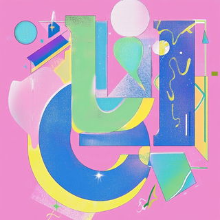 Glazeflora style, Midjourney V6.1: typographic composition with large letters