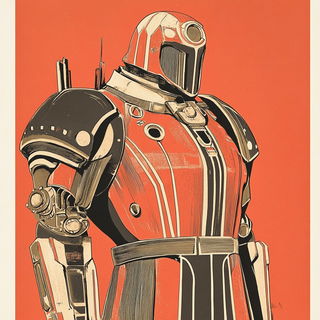 Ruralairism style, Midjourney V6.1: concept art character design of retropunk steam knight