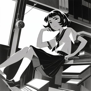 Ruralairism style, Midjourney V6.1: black-and-white manga comic strip