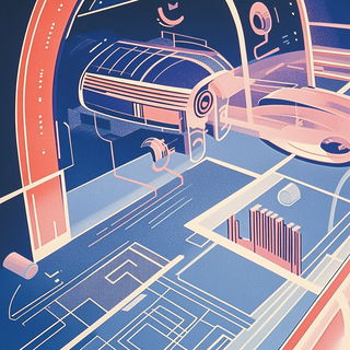 Ruralairism style, Midjourney V6.1: technical infrastructure blueprint schematics
