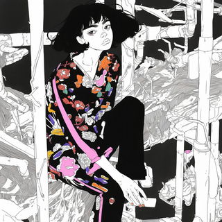 Foliar Panorama style, Midjourney V6.1: black-and-white manga comic strip