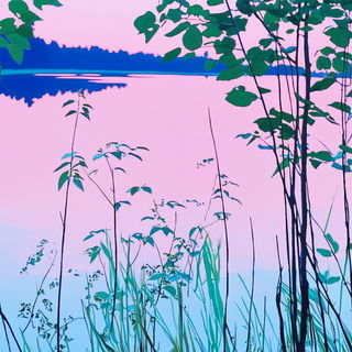 Foliar Panorama style, Midjourney V6.1: realistic landscape photograph of quiet dawn