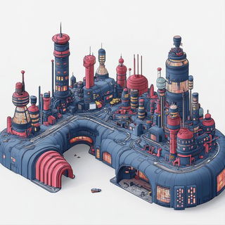 Hydrochrome style, Midjourney V6.1: megacity with futuristic bioarchitecture
