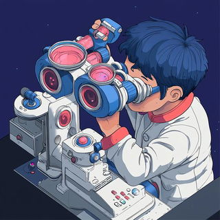 Hydrochrome style, Midjourney V6.1: editorial illustration for popular scientific magazine cover