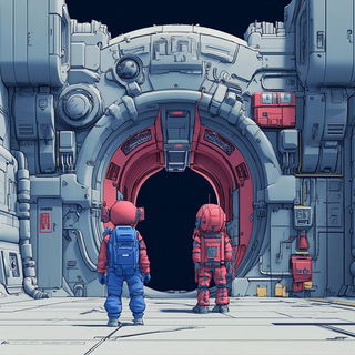 Hydrochrome style, Midjourney V6.1: cinematic shot from sci-fi movie