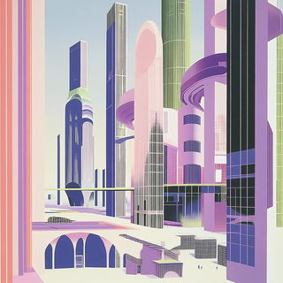 Cryophyte Apertures style, Midjourney V6.1: megacity with futuristic bioarchitecture
