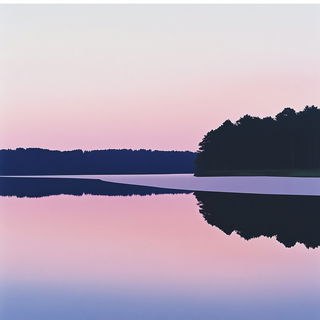Cryophyte Apertures style, Midjourney V6.1: realistic landscape photograph of quiet dawn