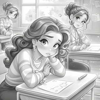 Vespera Framehouse style, Midjourney V6.1: black-and-white manga comic strip