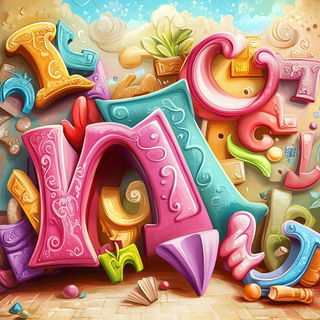 Vespera Framehouse style, Midjourney V6.1: typographic composition with large letters
