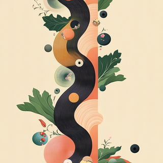 Halation Borough style, Midjourney V6.1: creative pattern composition