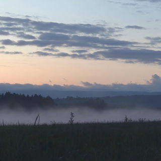 Trogon Abyss style, Midjourney V6.1: realistic landscape photograph of quiet dawn