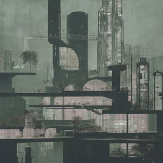 Gorewheel style, Midjourney V6.1: megacity with futuristic bioarchitecture