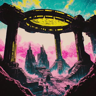 Ruin Kanji style, Midjourney V6.1: cinematic shot from sci-fi movie