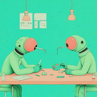 Inkarchipelago style, Midjourney V6.1: editorial illustration for popular scientific magazine cover