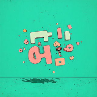 Inkarchipelago style, Midjourney V6.1: typographic composition with large letters