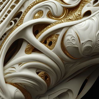 Inkvalley style, Midjourney V6.1: abstract 3D render