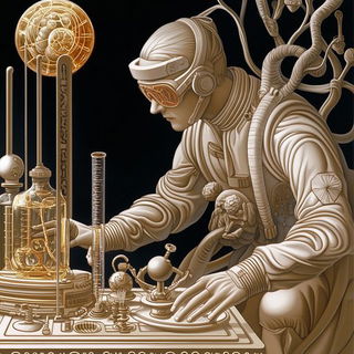 Inkvalley style, Midjourney V6.1: editorial illustration for popular scientific magazine cover