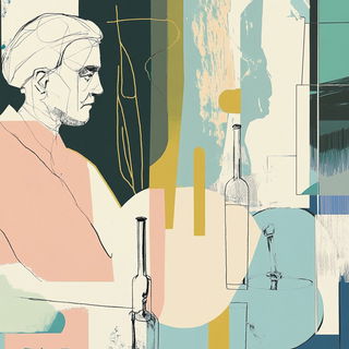 Hematite Signalworks style, Midjourney V6.1: editorial illustration for popular scientific magazine cover