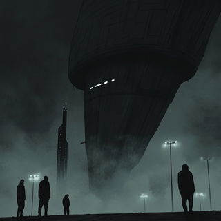 Folk Noir style, Midjourney V6.1: cinematic shot from sci-fi movie
