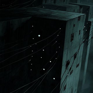Folk Noir style, Midjourney V6.1: technical infrastructure blueprint schematics