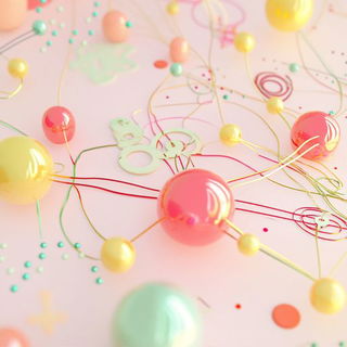 Chasuble Chromatics style, Midjourney V6.1: abstract 3D render