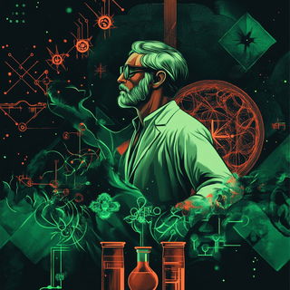 Plaster Dovetail style, Midjourney V6.1: editorial illustration for popular scientific magazine cover