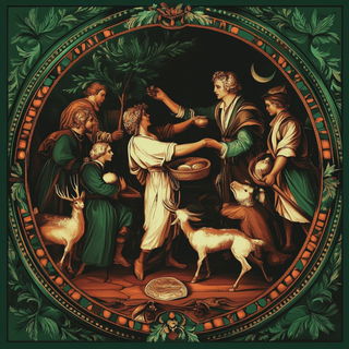 Plaster Dovetail style, Midjourney V6.1: classical 18th-century oil painting