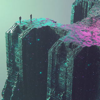 Blackwork Mosaicism style, Midjourney V6.1: cinematic shot from sci-fi movie