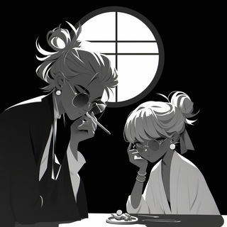 Portalvault style, Midjourney V6.1: black-and-white manga comic strip